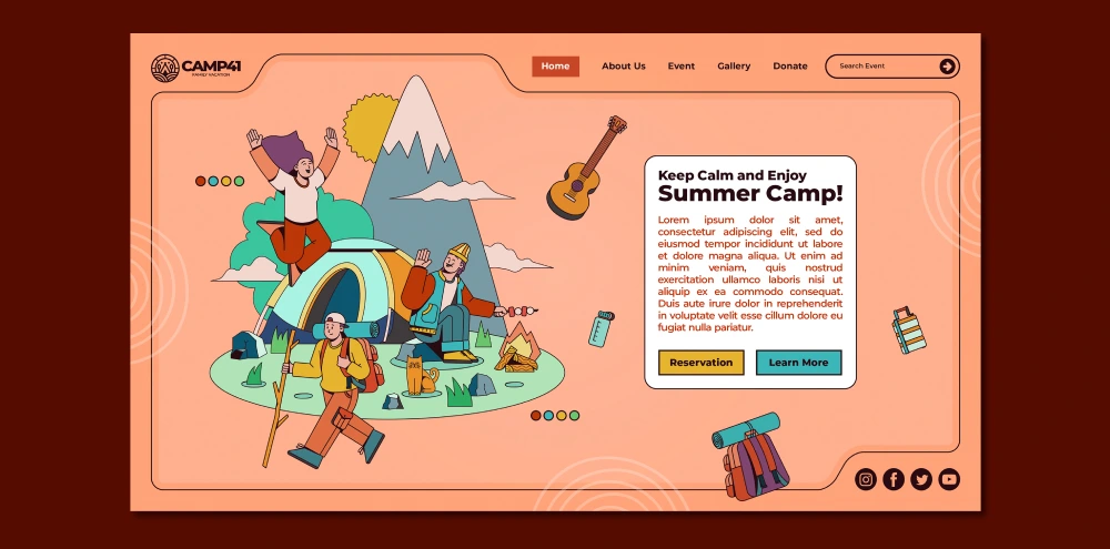 Visual Storytelling with Custom Illustrations web design